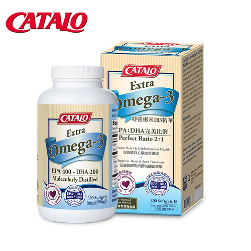 CATALO家得路成人高纯度深海鱼油omega3胶囊DHA正品300粒
