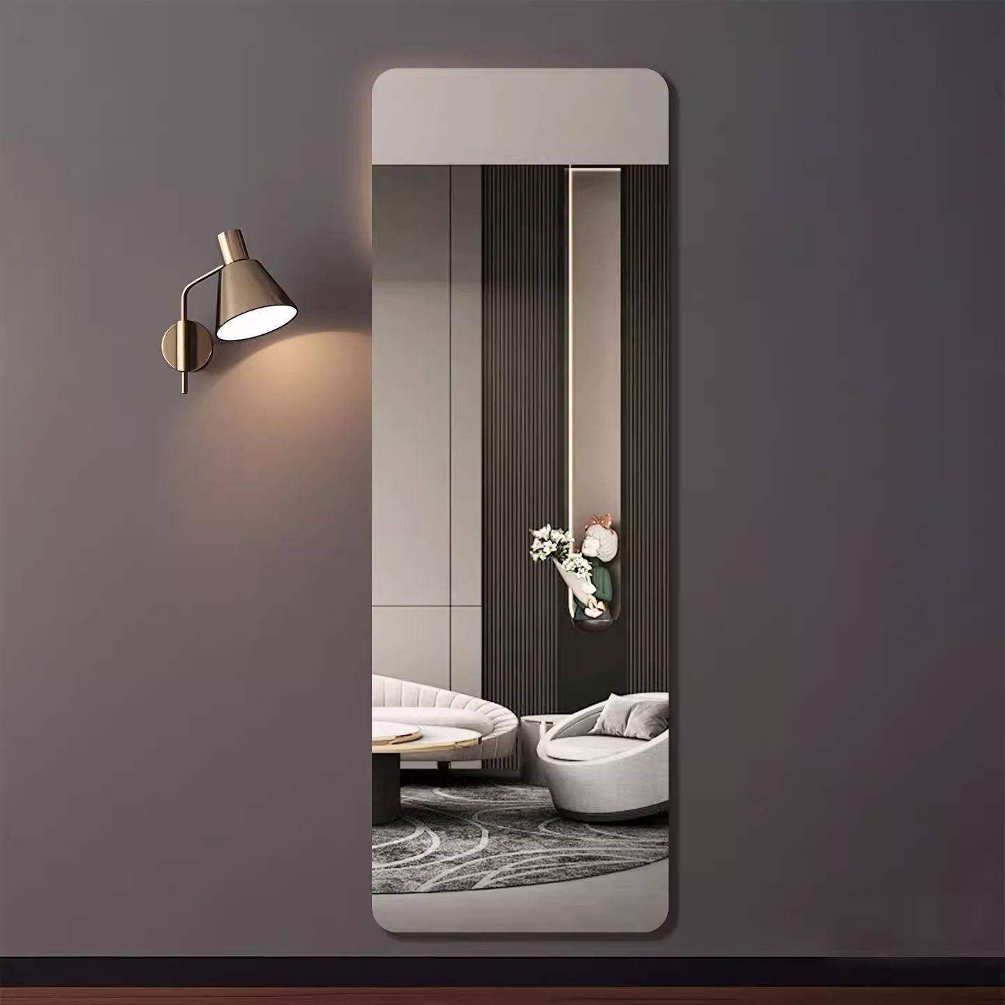 亚克力软镜子贴墙自粘隐藏衣柜镜面贴穿衣镜门后高清免打孔试衣镜,住宅家具,穿衣镜,淘宝优惠券,粉丝福利购,淘宝优惠卷