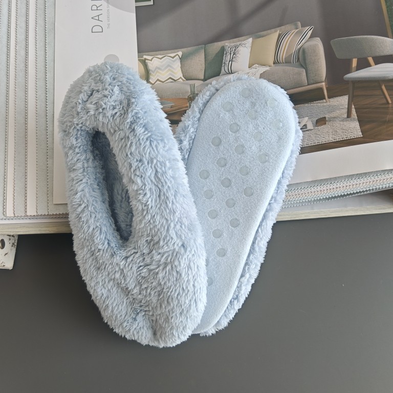 女士冬季女士加绒保暖毛线船袜浅口防滑针织袜子淡蓝色厚底地板袜,女士内衣/男士内衣/家居服,船袜,淘宝优惠券,粉丝福利购,淘宝优惠卷