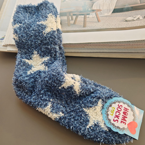 男士加厚珊瑚绒毛绒中筒袜