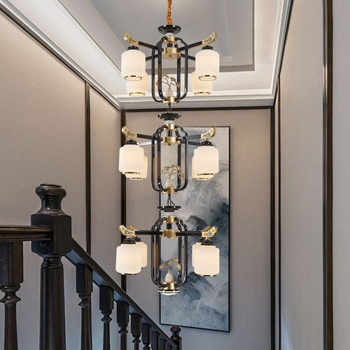 新款别墅复式楼大厅朝下客厅