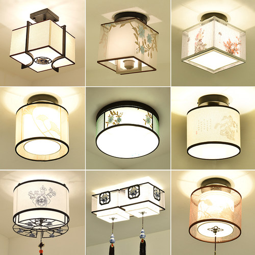 灯饰入户过道中式禅意风吸顶灯