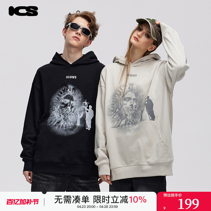 iconslab做旧做旧人像印花连