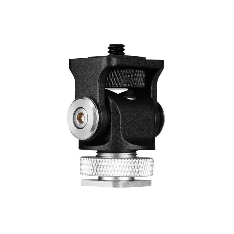 카메라 콜드 슈 마운트 달팽이 핫슈 헤드 인터페이스 위아래 잠금 1|4 단일 및 이중 레이어 변환 3|8 조정 나사