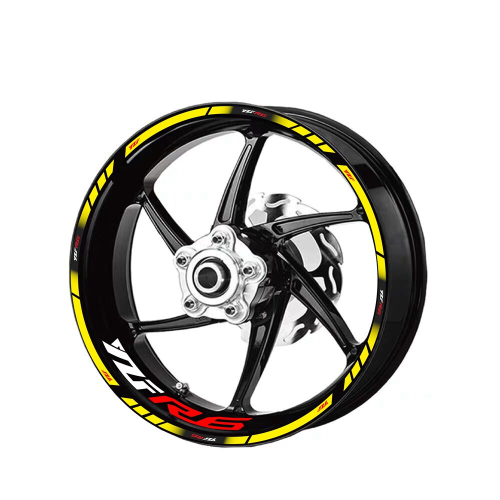 适用于雅马哈YZF600 R1 R6轮毂个性改装轮圈钢圈反光防水贴花贴纸