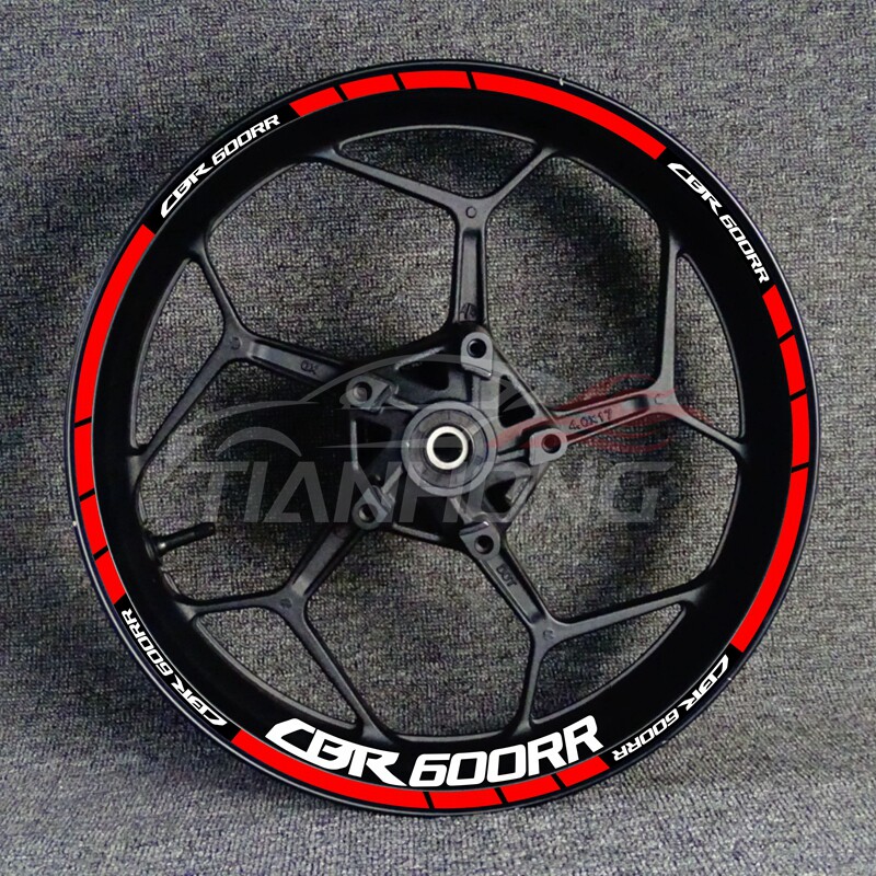 适用CBR650FCBR600RRCBR1000RR F5轮毂车圈轮框改装反光防水贴花