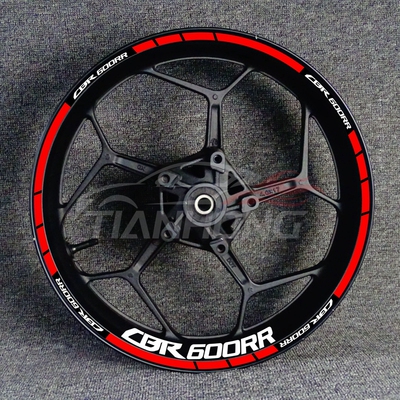 适用CBR650FCBR600RRCBR1000RR F5轮毂车圈轮框改装反光防水贴花