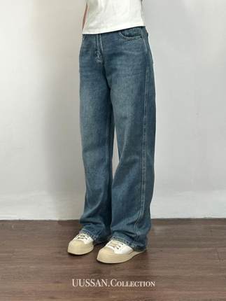 UUSSAN 口碑款！全新升级显瘦裤王 重磅土耳其棉 高腰直筒牛仔裤