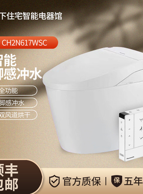 松下智能马桶脚感冲水自动开盖座便器一体马桶2N615/2N617/X7