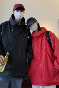 主推  情侣装秋冬新款加厚夹棉连帽冲锋衣外套棉服 D228 P118男类图片