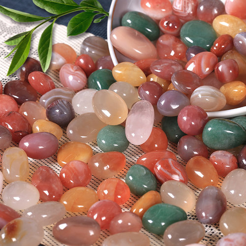 鱼缸溪流缸龟缸造景彩色雨花石