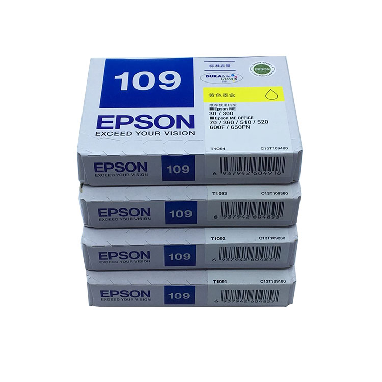 原装爱普生109墨盒 t1091墨盒黑色 ME30 600F 650FN ME300 ME1100