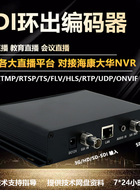 H.265/H.264 SDI带环出编码器转IP直播推流hls,rtsp,rtmp,udp,srt