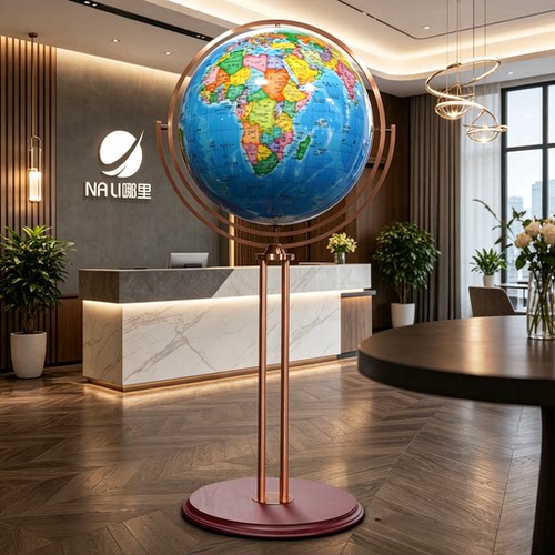 立式水晶地球仪大号特大号50cm