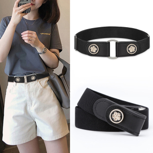 新款懒人腰带女士裤带百搭牛仔裤松紧弹力皮带裤腰收紧收腰神器