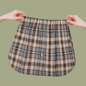 新款 屁帘女卫衣打底神器下摆春秋季 遮屁股内搭叠穿遮胯格子半身裙