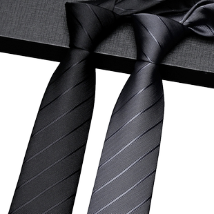 领带男正装商务男士黑色拉链式免打结高端西装灰色懒人手打学院风