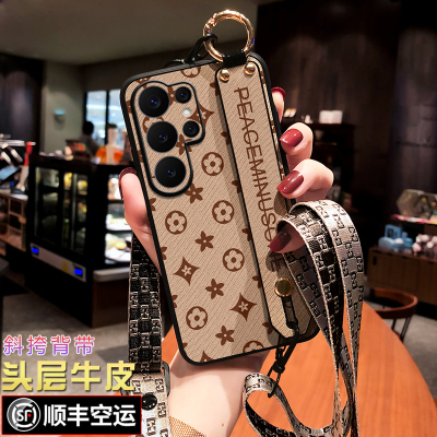 适用三星S26Ultra手机壳斜挎背带S26防摔软壳旅客S26U腕带支架女款S26+保护套网红时尚个性