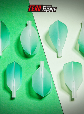 CUESOUL/Q獸专业比赛AK4旋转绿色渐变尾翼AK7弹簧镖杆标杆飞镖叶