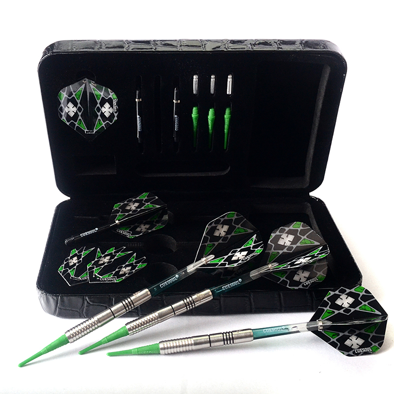 CUESOUL/Q兽3支装18克钨钢飞镖专业比赛级俱乐部软式电子飞镖套装