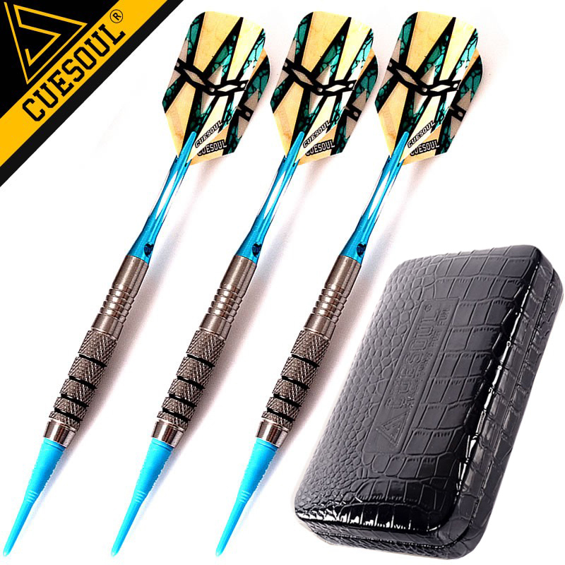 CUESOUL/Q獸3支装18克赛级钨钢镖专业酒吧俱乐部电子软式飞镖套装