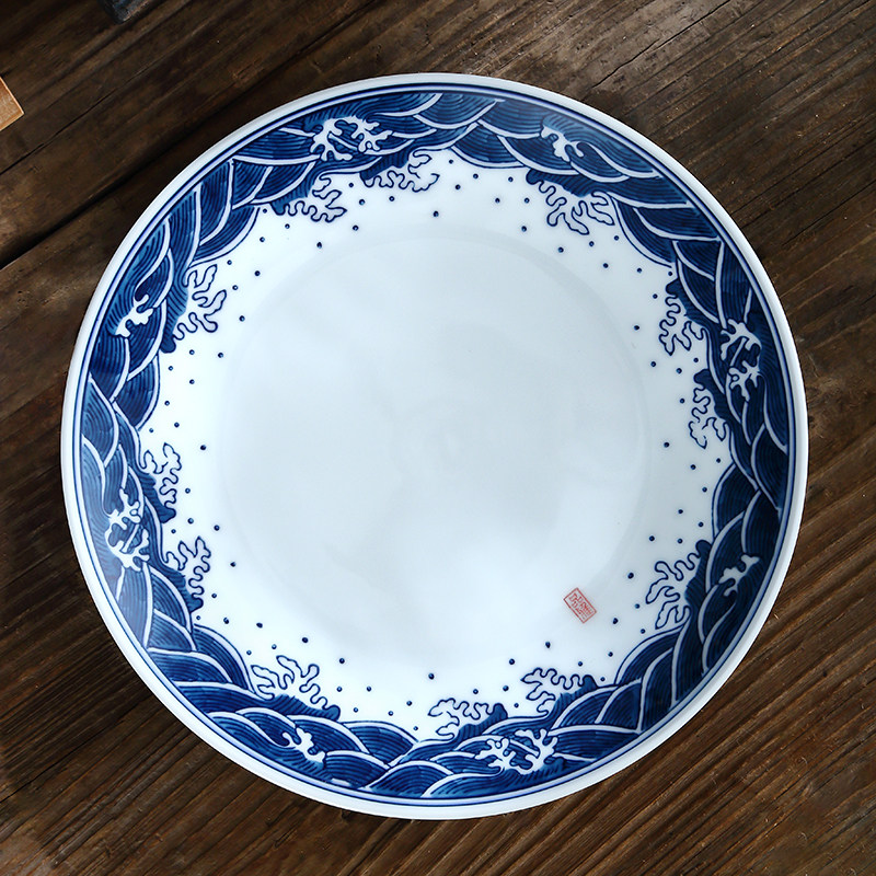 吴氏品雅手绘陶瓷小水果盘漂亮高档果盘零食盘客厅家用办公室酒店