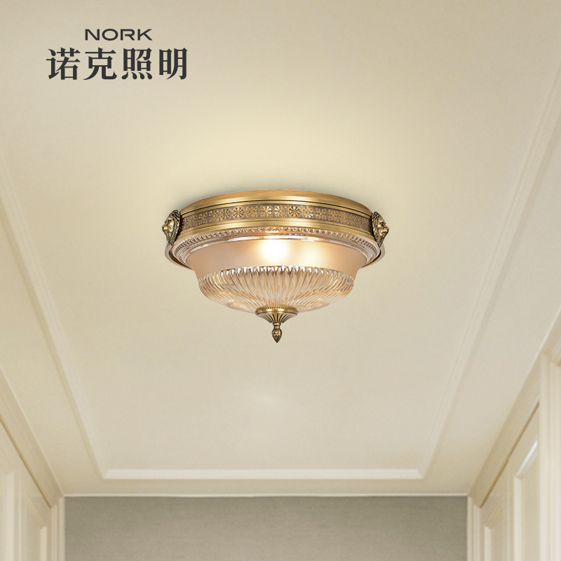 nork诺克灯具全铜吸顶灯奢华大气餐厅卧室房间灯具欧美式灯424708