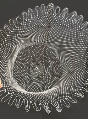 钓鱼抄网头透明钓鱼线手工编织白色网兜小网眼防挂尼龙鱼网袋渔具