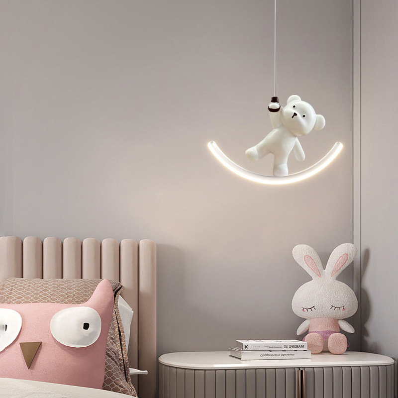 儿童房床头吊灯小熊可爱卡通男孩女孩网红轻奢长线 线卧室床头小,家装灯饰光源,床头/玄关/吧台/过道吊灯,淘宝优惠券,粉丝福利购,淘宝优惠卷