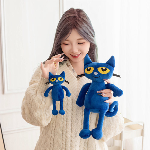 皮特猫绘本pete the cat小猫咪毛绒玩具蓝猫公仔玩偶布娃娃礼物女