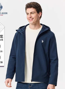 【三防】USPA夹克男连帽美式保罗外套商务休闲防水油污男装上衣