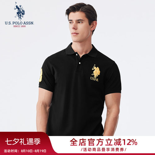 USPA夏季短袖商务休闲纯棉POLO衫