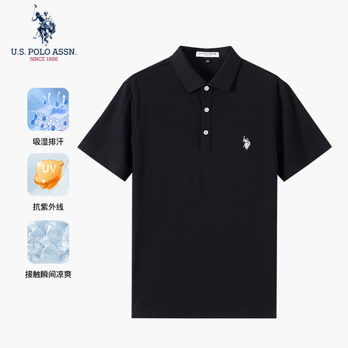 USPA夏季凉感冰丝休闲商务POLO衫