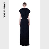 琨丝薇尔25SP 半身裙女 个性 长裙工装 832008060 潮流时尚 KUNSWEAR