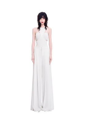 KUNSWEAR/琨丝薇尔26SU 黑白收腰短袖设计感吊带背心 844004340