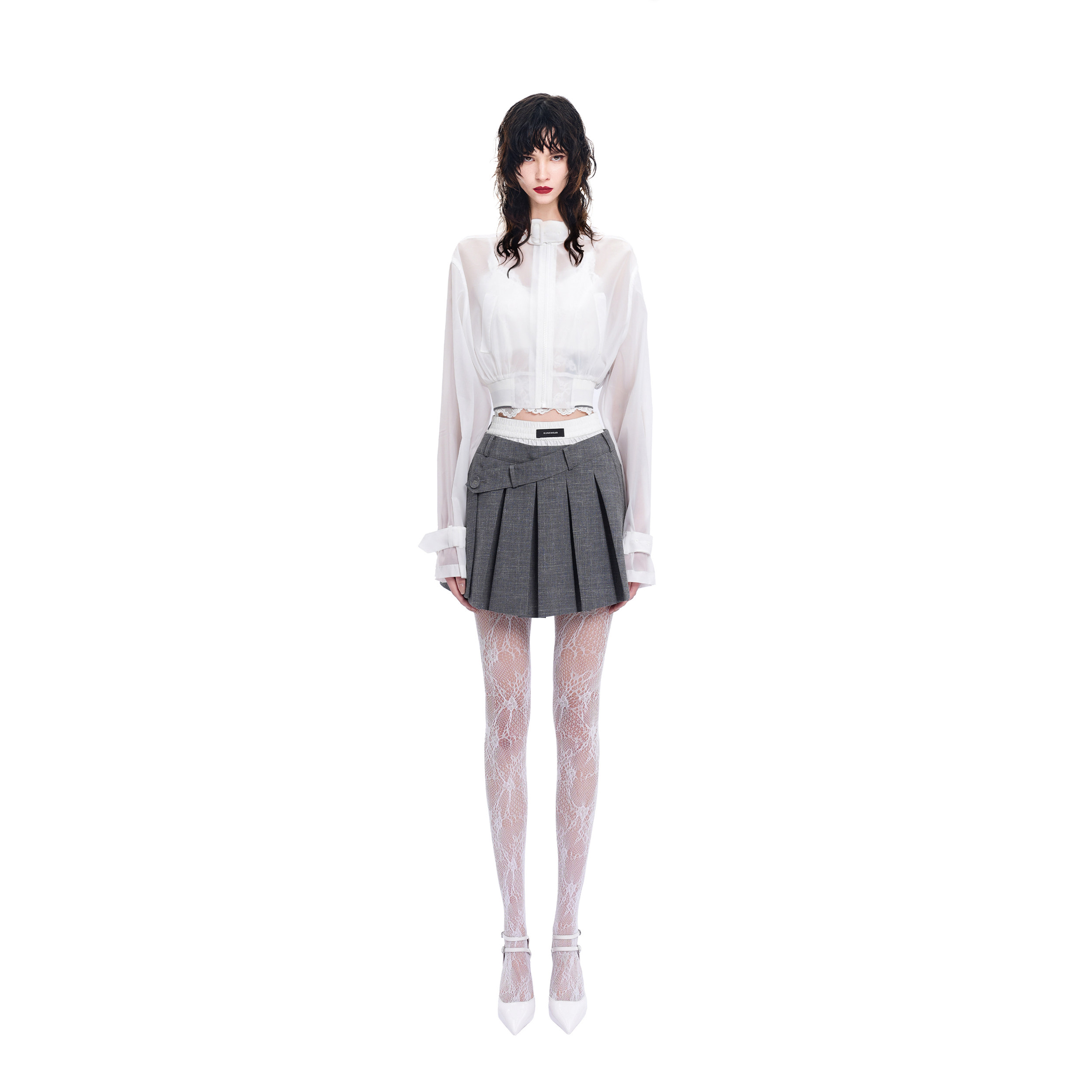 KUNSWEAR/琨丝薇尔26SU 时尚小众拉链设计薄款透视防晒外套