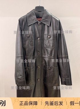 MAXMARA意大利代购STUDIO 2026春夏简约中长款羊皮大衣MSTAMACA