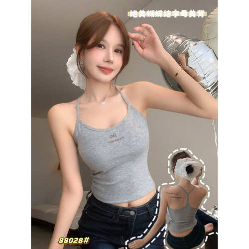 纯欲辣妹设计感美背吊带背心女