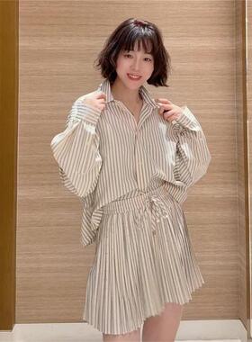 maSande2025春夏新款女装气质欧若风深V镂空棉麻衬衫SFPCM01414