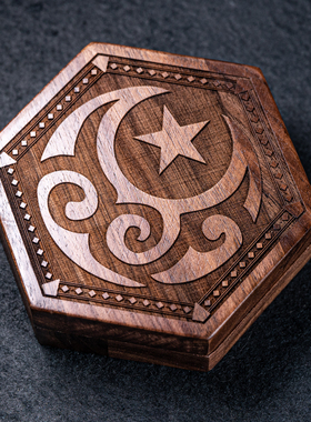 北美胡桃木 实木 骰子收纳盒 跑团骰子COC骰子 DND骰子收纳克苏鲁