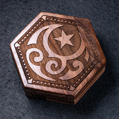 北美胡桃木 实木 骰子收纳盒 跑团骰子COC骰子 DND骰子收纳克苏鲁