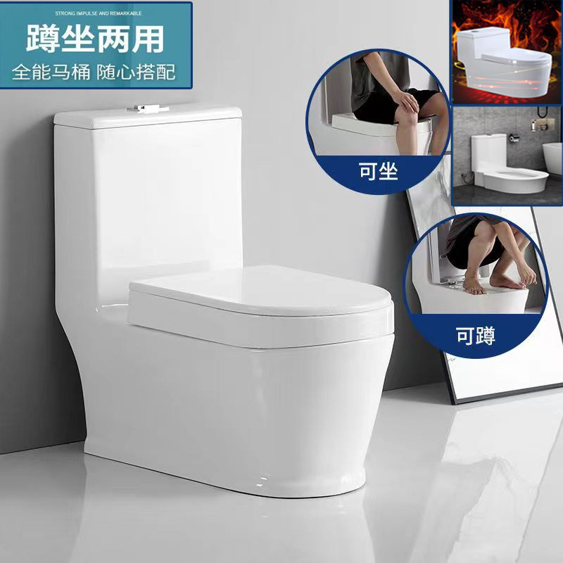 免挖坑蹲便器蹲坐两用马桶一体式可蹲可坐座便器双用蹬坐厕二合一