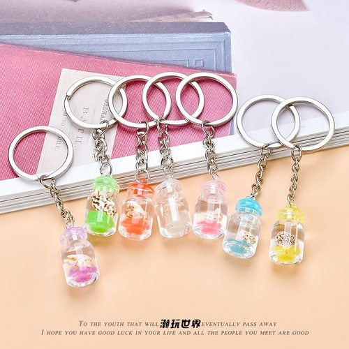 夜光许愿瓶钥匙扣小众女包包挂件学生奖励礼物地推扫码精美小礼品