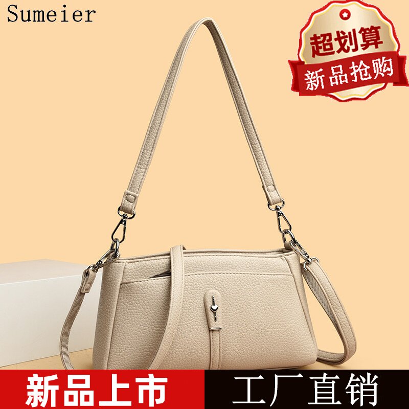 2025新款真皮牛皮女包妈妈斜挎小包中年女士腋下单肩包上班通勤包