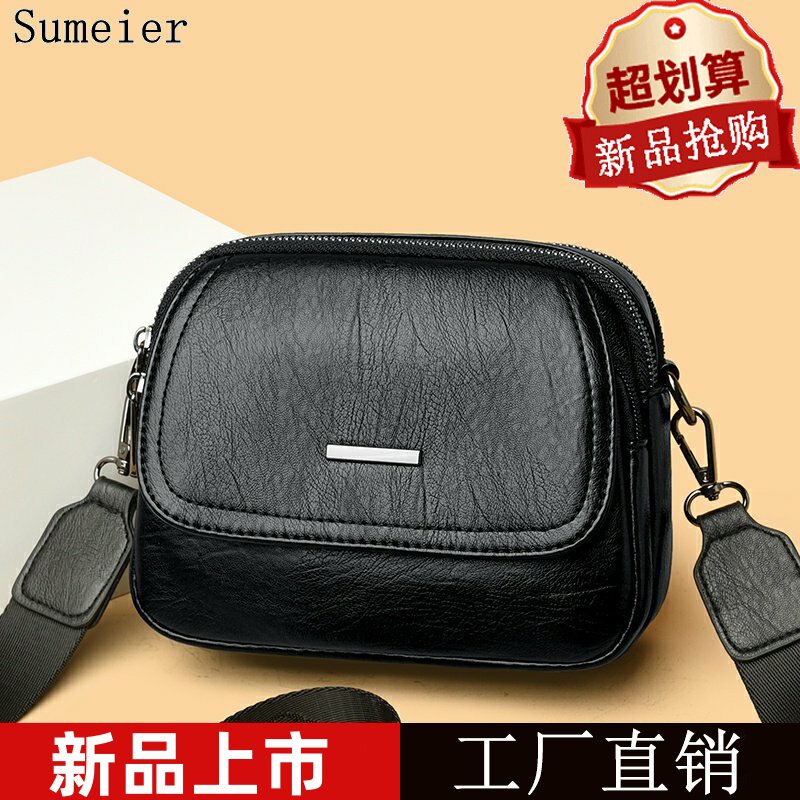 时尚轻便女士单肩包2025新款休闲大容量斜挎包中年妈妈小方包