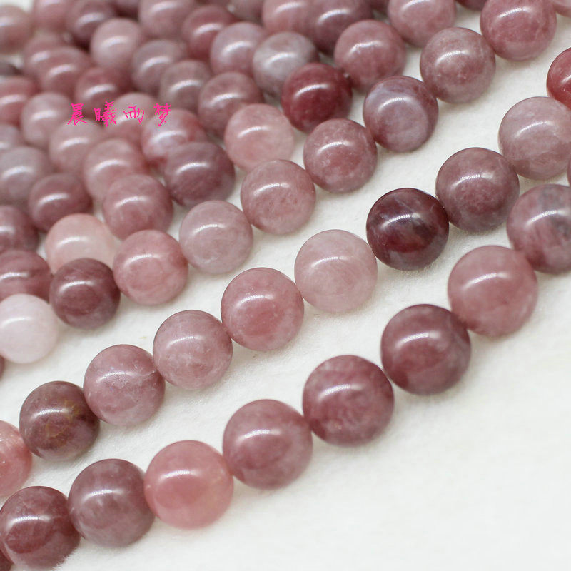 无忧化天然印度紫东陵玉散珠啤梨晶圆珠 diy手链项链串珠配饰材料