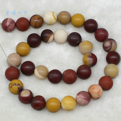 diy纯天然磨砂鸡血石配饰散珠