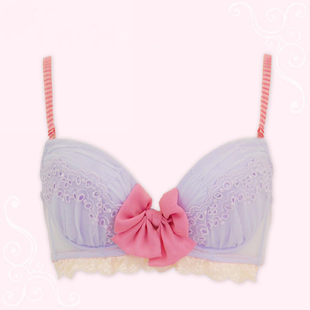 绿 出口日本 紫 少女雪纺文胸65B65C70C 黑色 蝶之梦