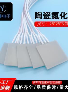陶瓷氮化铝加热片252530 高功率热测试TTV模拟芯片热源50-60欧