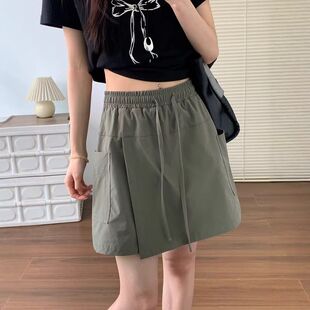 高腰显瘦防走光半身裙a字运动裙裤 冰丝山本短裙女夏季 薄2026新款